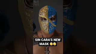 SIN CARA REVEALS HIS NEW MASK! #wwe #sincara #wweraw #shorts #wwesmackdown #luchador #newmask #fire