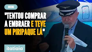 LULA AFIRMA QUE "PIRIPAQUE" EM AVIÕES IMPEDIU FUSÃO ENTRE EMBRAER E BOEING