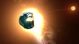 Earth colliding with Venus (Universe Sandbox) by: "Niko"