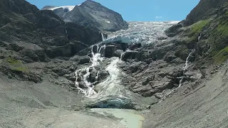 Aerial views of a frozen world | Majestic beauty of the Glaciers in SWITZERLAND