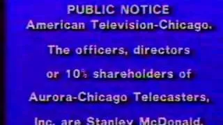 WPWR Channel 60 Chicago Public Notice 1985