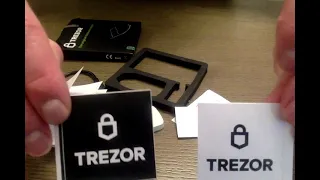Распаковка биткойн кошелька Trezor hardware wallet.