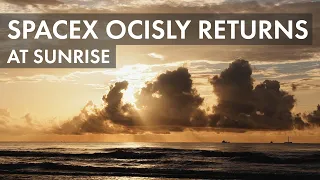 SpaceX OCISLY Returns to Port at Sunrise (Starlink9 mission) - Humans of SpaceX Fleet for Scale