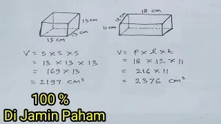 Rumus Volume Kubus dan Balok