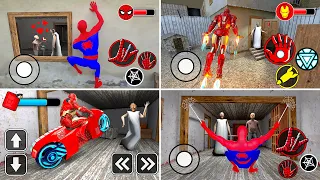 Playing as SpiderMan and IronMan in Granny House ( Megamix )