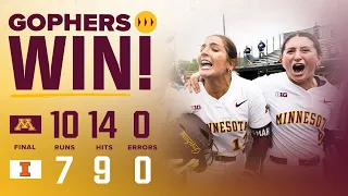 Highlights: Gopher Softball Wins Big Ten Tournament Opener