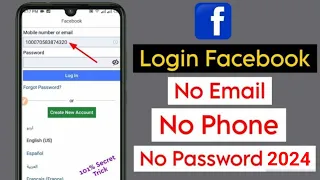 How To Login Facebook Account Whitout Email And Phone Number 2023