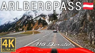 Driving Arlbergpass - St. Anton to Braz - PORSCHE 718 Boxster | Austria [4K]