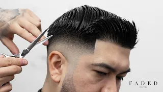 How to do a perfect MID FADE with combover haircut! #barber #menshair #barbershop