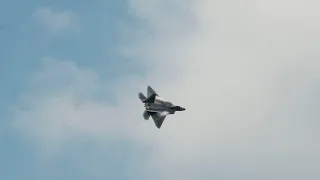 F-22 Raptors arrive for Thunder Over Michigan