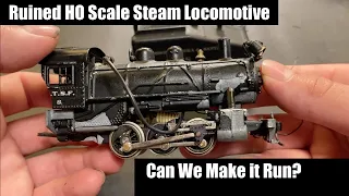 Ruined HO Santa Fe 0-6-0 Mantua Steam Locomotive - Can We Make It Run?