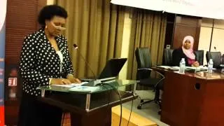 Mrs. Olive Z. Kigongo giving her Welcoming Remarks