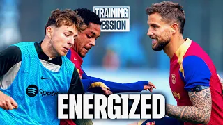 WORKOUT MEDLEY + U19 JOIN FIRST TEAM ⚽ 🥅 ​ | FC Barcelona training 🔵🔴