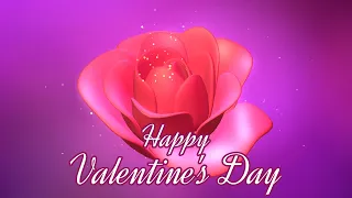3D Animated Rose | Happy Valentines Day Wishes Video | Valentine Day Wishes Video No 5
