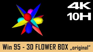 Windows 95 Screensaver - 3D Flower Box - 10 HOURS NO LOOP with easter egg!!! (4K)