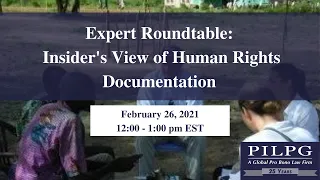 Expert Roundtable: An Insider's View of Human Rights Documentation (EN)