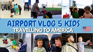 ENGLAND TO AMERICA 5 KIDS VACATION VLOG | part 1