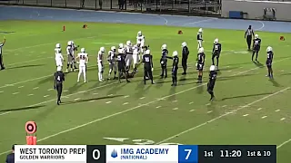 West Toronto Prep First Play on Offense vs IMG Academy