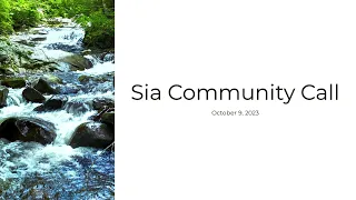 Sia Community Town Hall - October 2023