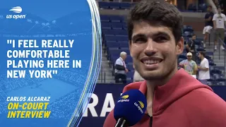 Carlos Alcaraz On-Court Interview | 2023 US Open Quarterfinal