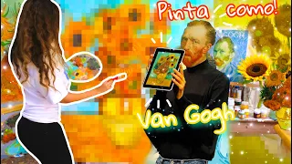 PINTA COMO VINCENT VAN GOGH LOS GIRASOLES 🌻 DE VANGOGH PINTURA ÉPICA VANGOGH ALIVE COMO PINTAR