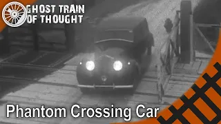 Ghost Colonel and car at Conington Level Crossing