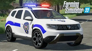 FS22 - Dacia Duster POLICE - Car mod for Farming Simulator 2022