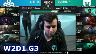 Cloud 9 vs Immortals | Week 2 Day 1 S10 LCS Spring 2020 | C9 vs IMT W2D1