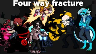 four way fracture but nightmare bendy and auditor's gang vs eteled and retrospecter sings it