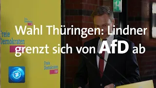 Regierungskrise in Thüringen: FDP-Chef Lindner äußert sich