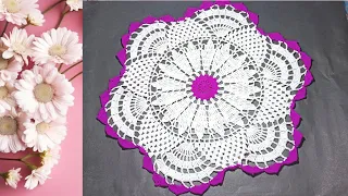 Big Thalpos Design. Crochet Doily & Table mat design. উলের তৈরি থালপোস।