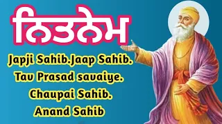 ਨਿਤਨੇਮ ਪੰਜ ਬਾਣੀਆਂ || nitnem Sahib || #waheguru #gurbani  @nitname_gurbani