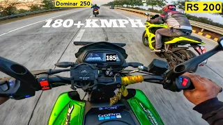 Bajaj Pulsar RS 200 BS3 VS Dominar 250 Drag Race