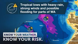 Severe Weather Update: Tropical lows bringing heavy rain and winds for WA