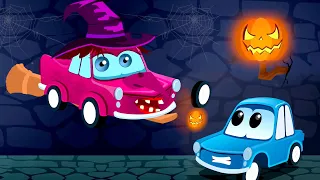 Hello It's Halloween | spooky Rhymes and Kids Song | Halloween Car Songs | Vehicles Cartoon Videos