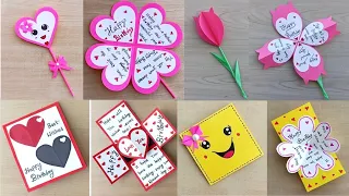 4 Birthday Cards in One Video | Handmade Birthday Cards | Greetings Card | Anniversary Cards