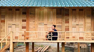 Wooden House 2023 - Complete the Main Door & Wooden wall assembly | Trieu Mai Huong