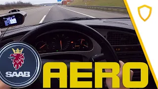 Saab 9-5 Aero (2004) - 250kp/h in an OLD SAAB? 2.3 Turbo Top Speed on German Autobahn.