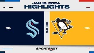 NHL Highlights | Penguins vs. Kraken - January 15, 2024