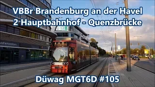 VBBr Brandenburg an der Havel - Linie 2, Düwag MGT6D #105