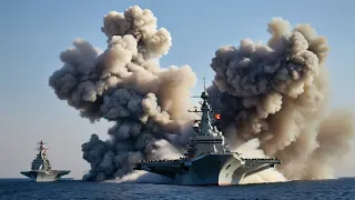 1 MINUTE AGO! The first Russian aircraft carrier to sail into the Black Sea was sunk by joint US and