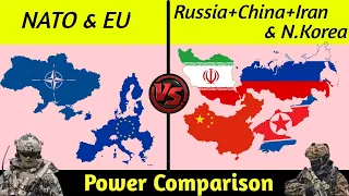 Nato EU vs Russia China Iran and North Korea military power 2022 | US alliance vs Russia alliance