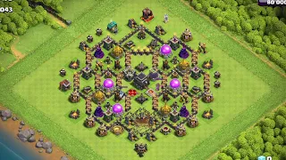 #th8 3 star against #th9 full base #th8pushing #th8tips #th9base #coc