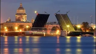 Palace bridge opening Saint Petersburg
