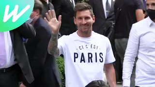 Messi arrives at Paris hotel with fans gathering outside to welcome him | Ligue 1 | 2021/22