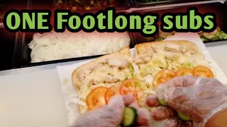 Subway sandwiches ||Italian bread &Honey oat  bread sandwiches ||Pov work at subway