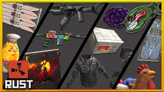 Rust Skins | Blackberry Rock, Black Diamond AK, Cyberhoodie & Cyberpants, Jungle SAR #366