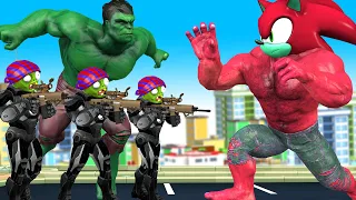 Avenger Team Super Hero Transform Sonic Hulk vs Team Zombie Iron Man saves City - Scary Teacher 3D