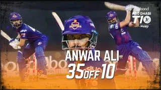 Anwar Ali | 35 of 10 balls | t10 league | Day 6 | Abu dhabi | Deccan gladiators | Season 4