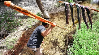 Hand Made Spear For Catching TROUT / Spearing Fish Catch n Cook